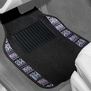 Purple Mesa11 Southwestern Print Trim Carpet Floor Mats - Full Set