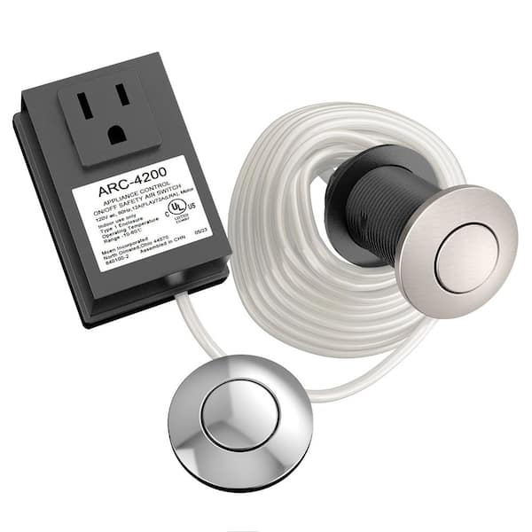 MOEN Garbage Disposal Air Switch Controller Base Unit with Chrome and Spot Resist Brushed Nickel Air Switch Buttons