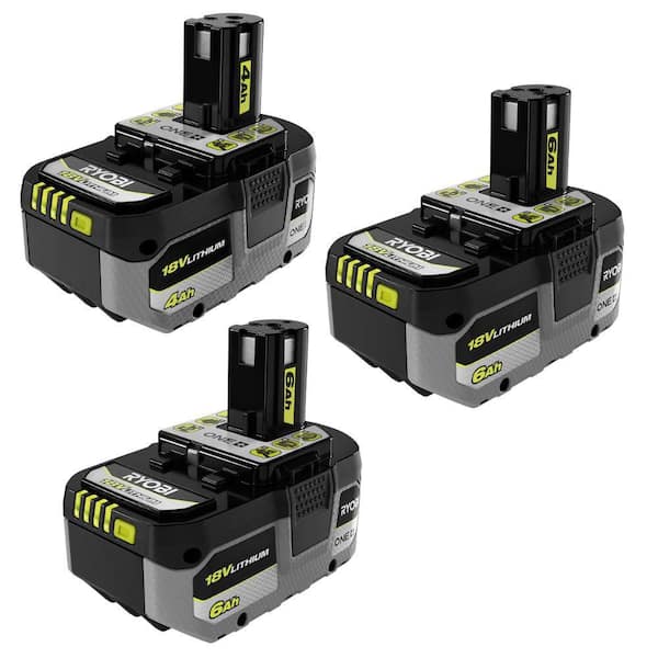 ONE+ 18V Lithium 6.0 Ah Battery (2-Pack) w/ ONE+ 18V Lithium 4.0 Ah Battery