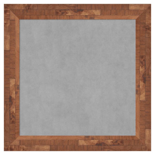 Amanti Art Fresco Light Pecan 15 in. x 15 in. Framed Magnetic Board