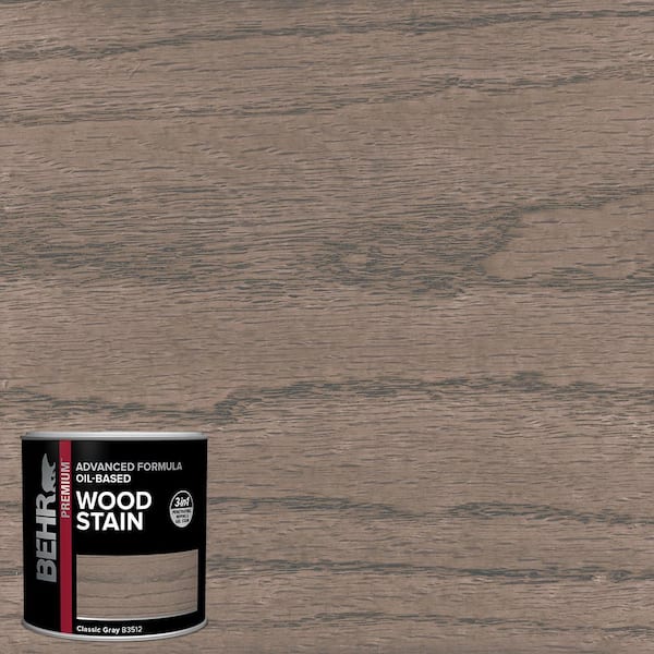 BEHR 8 oz. #TIS-512 Classic Gray Transparent Oil-Based Advanced Formula Interior Wood Stain
