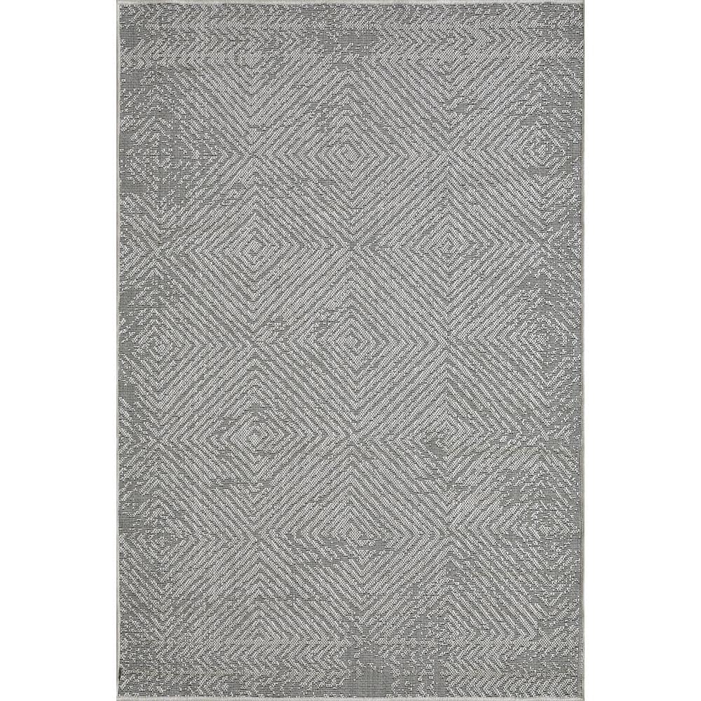 LOOMAKNOTI Breyleigh Carzon Gray 4 ft. x 6 ft. Geometric Polypropylene ...