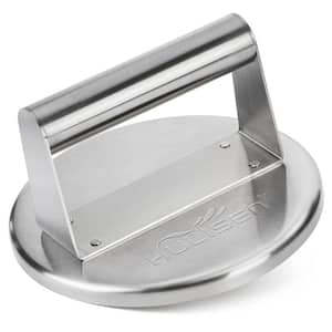 6 in. Round Stainless Steel Hamburger Grill Press