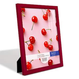 Woodgrain 11 in. x 14 in. Cherry Red Picture Frame