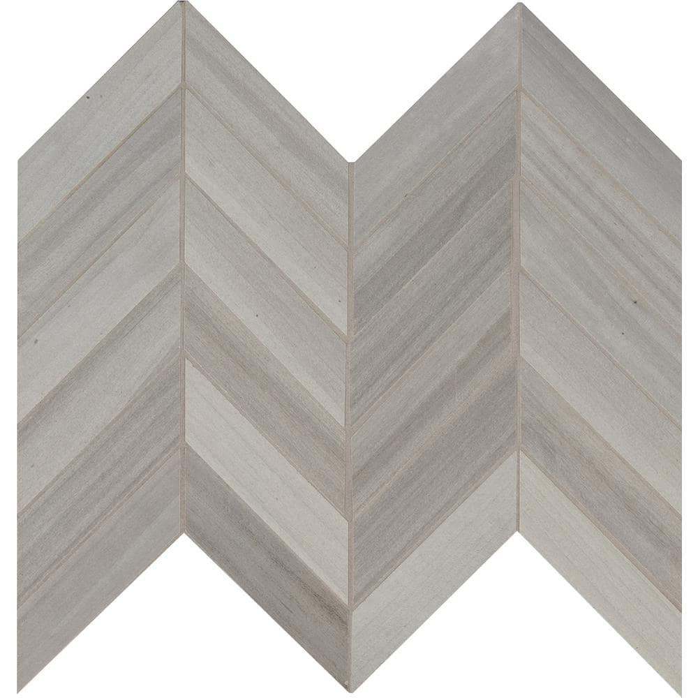 Take Home Tile Sample - Havenwood Platinum Chevron 4 in. x 4 in. Matte Porcelain Mosaic Tile price history on PriceWatchPro