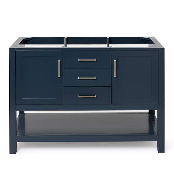 ARIEL Bayhill 48 in. W x 21.5 in. D x 34.5 in. H Freestanding Bath Vanity Cabinet Only in Midnight Blue