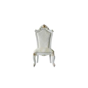 Picardy Fabric, PU and Antique Pearl Side Chair (Set of 2)