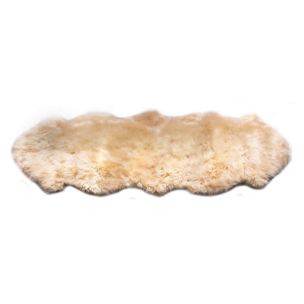Genuine New Zealand Sheepskin Pelt 2 x 6 ft. Champagne Runner Rug price history on PriceWatchPro