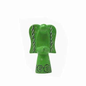 Green Soapstone Angel Sculpture