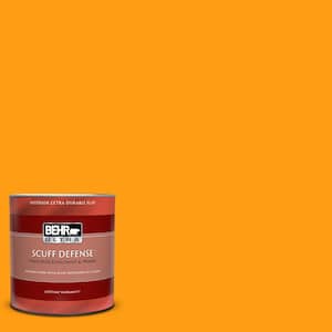 BEHR ULTRA 1 gal. #S-G-230 Startling Orange Extra Durable Satin Enamel  Interior Paint & Primer 775301 - The Home Depot