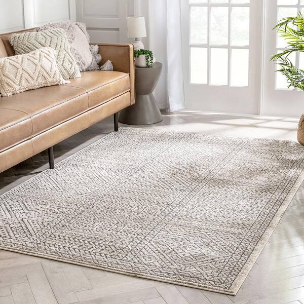 Bizchair South West Native Area Rug Design C318 Ivory (24 inch x 40 inch), Size: 2' x 3.3', Beige