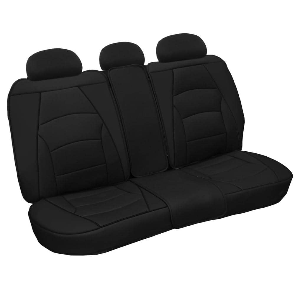 FH Group Ultra-Comfort Leatherette 47 in. x 23 in. x 1 in. Bench Seat Cushions - Rear, Black -  DMPU205013SBLK