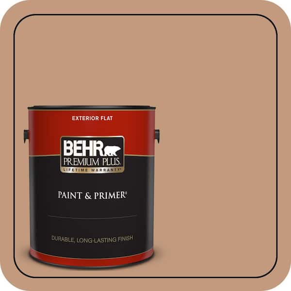 BEHR PREMIUM PLUS 1 gal. #PPU3-12 Egyptian Pyramid Flat Exterior Paint & Primer