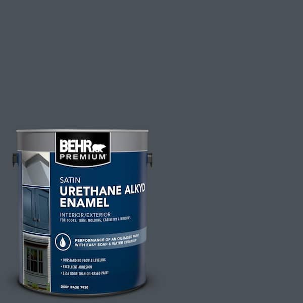 BEHR PREMIUM 1 gal. #PPU25-22 Chimney Urethane Alkyd Satin Enamel Interior/Exterior Paint