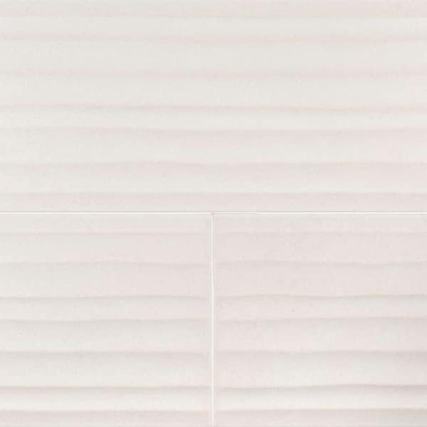 Ivory Lines 9.8 in. x 28.7 in. Matte Ceramic Wall Tile (15.71 sq. ft./Case)