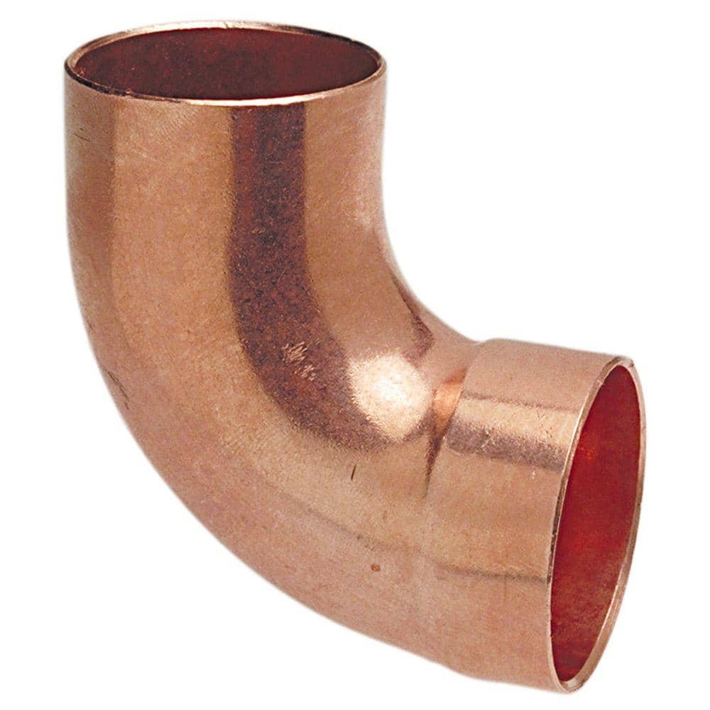 Everbilt 1-1/2 in. Copper DWV 90-Degree Fitting x Cup Street Elbow, Brown -  W00300DHD