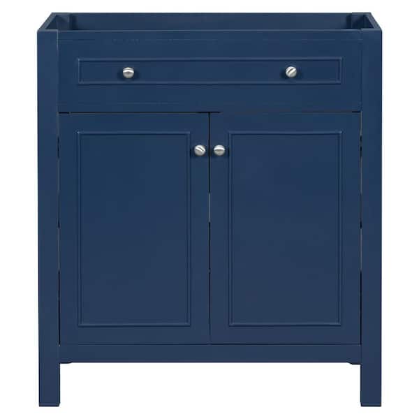 Unbranded 30 in. W x 18 in. D x 33 in. H Bath Vanity Cabinet without Top in Blue
