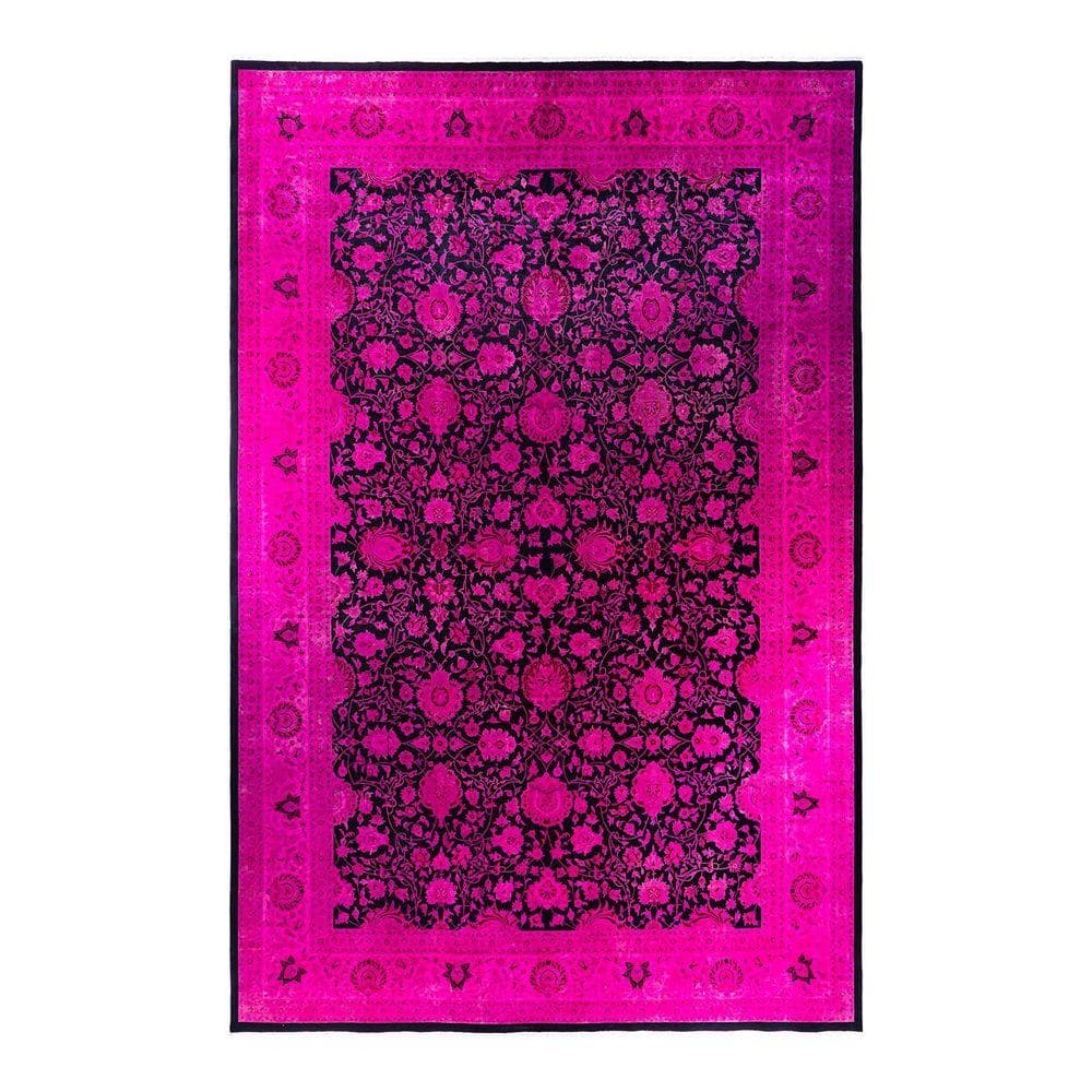 Pink Rug Hbo Chloe & Olivia Home Overdyed Pink 12 ft. x 18 ft. Solid Wool Indoor ...