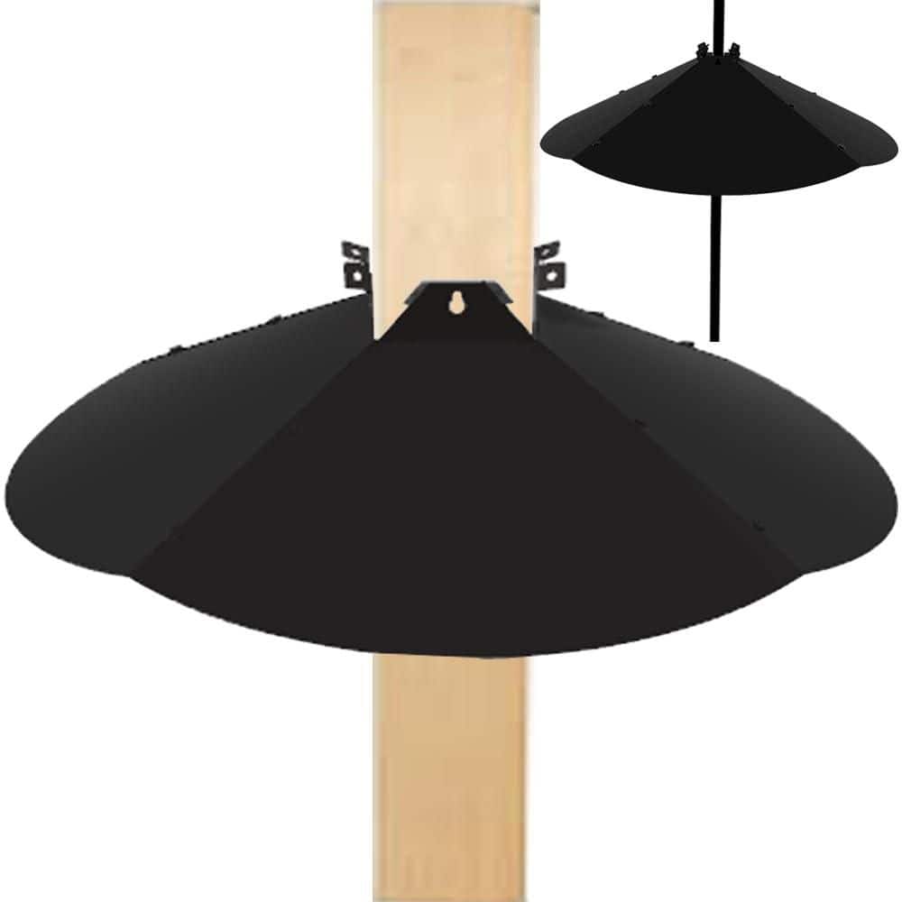 24 in. Black Metal Squirrel Baffle with Adjustable Opening Size without Removing Bird Feeder Poles or Shepherd's Hooks price history on PriceWatchPro