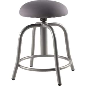 18 in. - 25 in., 3 in. Fabric Padded Charcoal Seat, Grey FrameHeight Adjustable Designer Stool