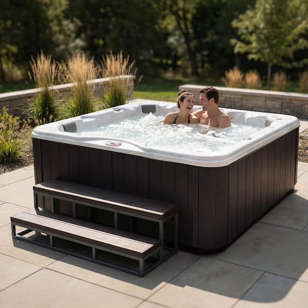 6-Person 72-Jet Premium Acrylic Lounger Spa Standard Hot Tub with Bluetooth Sound System and LED Lighting