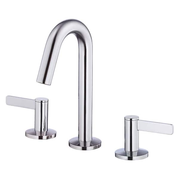 Gerber Amalfi 2-Handle Widespread Deck Mount Bathroom Faucet with 50/50 Touch Down Drain 1.2gpm in Chrome