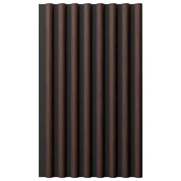 Ekena Millwork AcousticPro 1 in. x 1 ft. x 8 ft. Noise Cancelling Half Round MDF Sound Absorbing Panel in Ebony Premium (2-Pack)