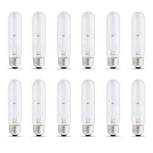 25-Watt Soft White (2700K) T10 Dimmable E26 Base Incandescent Light Bulb (12-Pack)