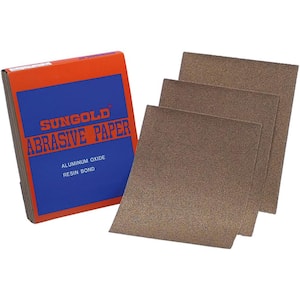 9 in. W x 11 in. L 180-Grit Fine Aluminum Oxide Sanding Sheet Sandpaper (100-Pack)
