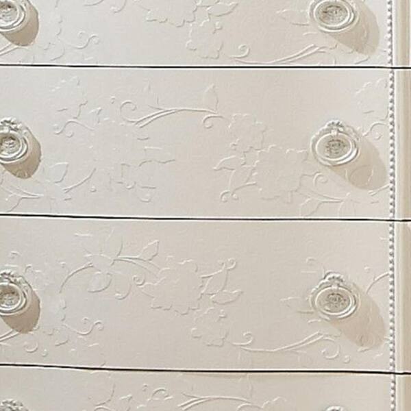 Benjara Ivory White 5-Drawers 35 in. Dresser Without Mirror