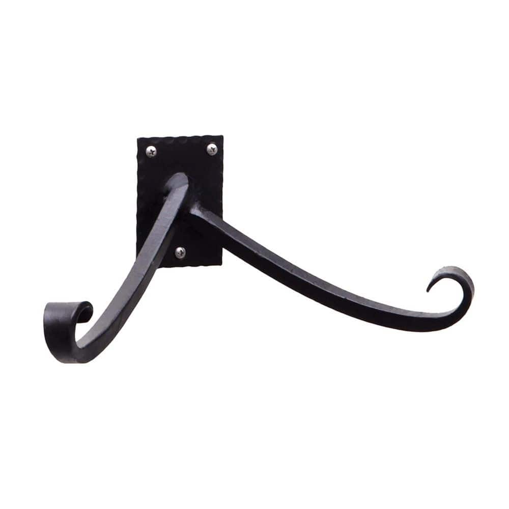 ACHLA DESIGNS Lodge Y Bracket w/Multiple Hooks, Iron, 11.75 in. Wide, Black Powder Coat Finish