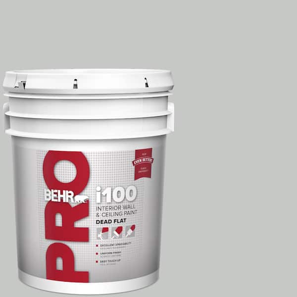 BEHR PRO 5 gal. #BNC-07 Frosted Silver Dead Flat Interior Paint