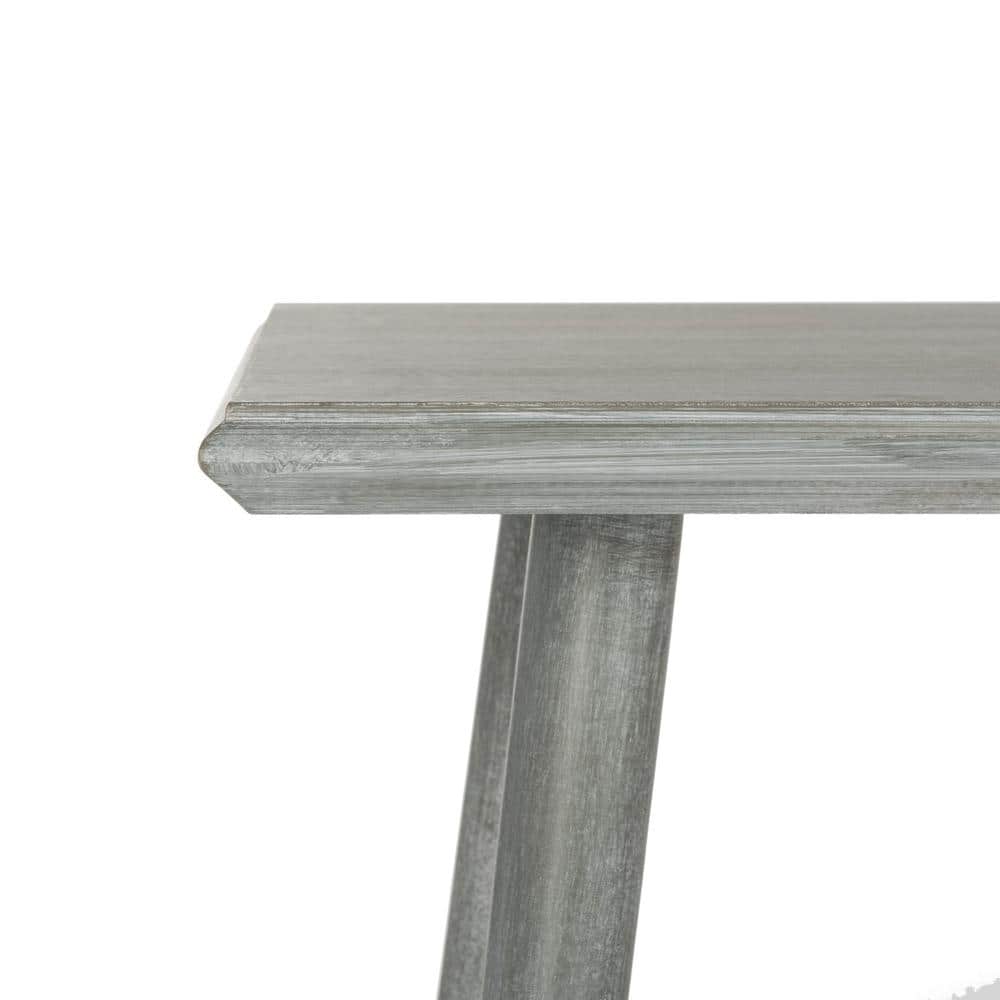 Transitional Slate Grey Rectangular Pine Console Table