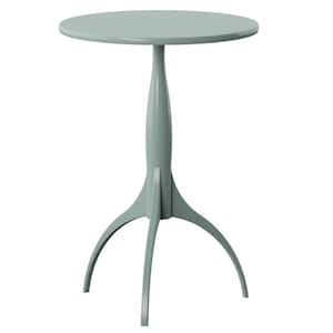 18 in. Dovetail Gray Round Wood Drink Table