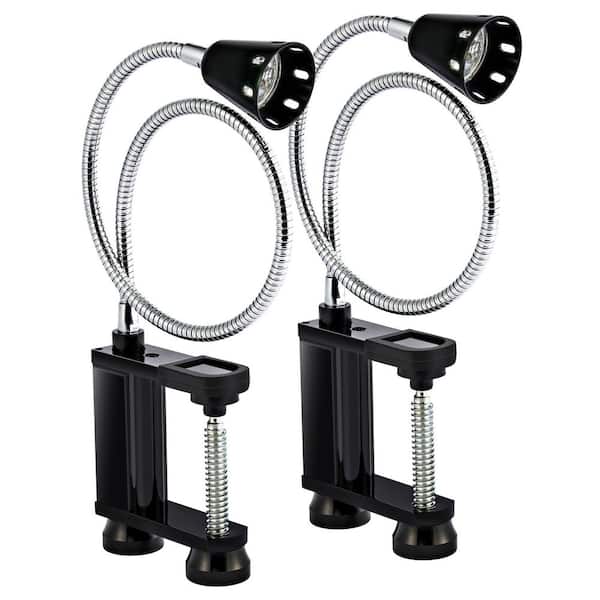 Black Grill Light, 2 Pack 360 Degree Flexible Gooseneck BBQ Grill LED Lights with Magnetic Base-Weather Resistant