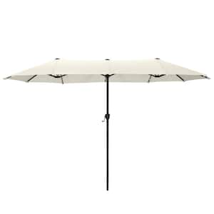 13 ft. Market Patio Umbrella 2-Side in Ivory White