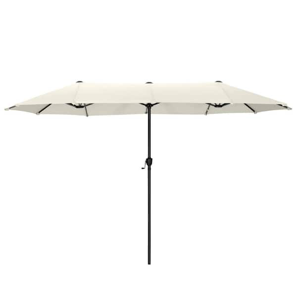 13 ft. Market Patio Umbrella 2-Side in Ivory White