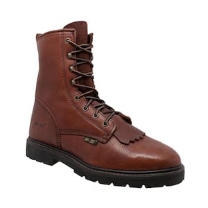 Men's 9'' Work Boots - Soft Toe - Chestnut Size 10.5(M)