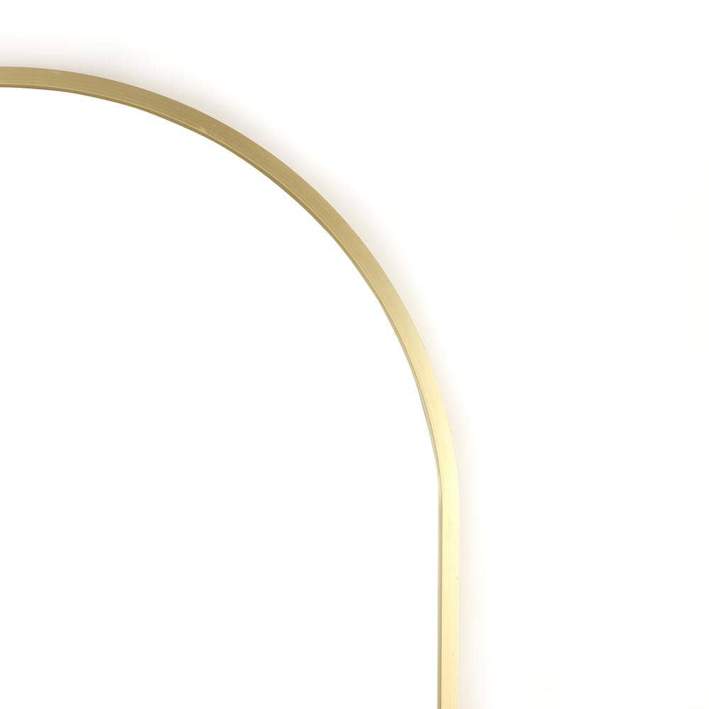 Elegant Gold Aluminum Oval Wall Mirror 16"x32"