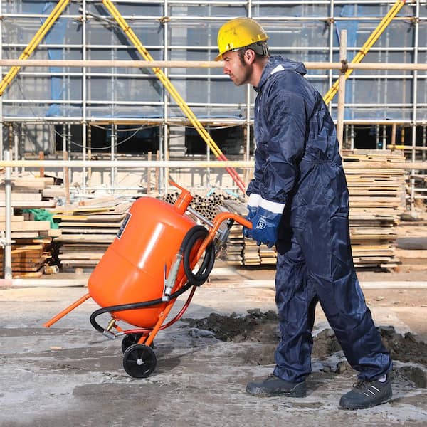 20 Gal. Sand Blaster, 60-110 PSI High Pressure Sandblaster, Portable Abrasive Blasting Tank, Air Sand Blasting Kit