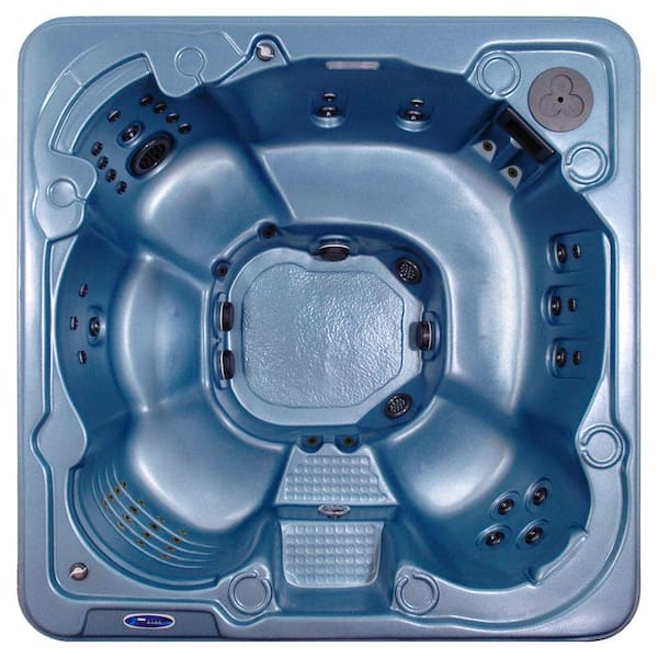 QCA Spas Valletta 8-Person 70-Jet Spa with Bromine System, WOW Sound, LED Light, Polar Insulation, Collar Jets and Hard Cover