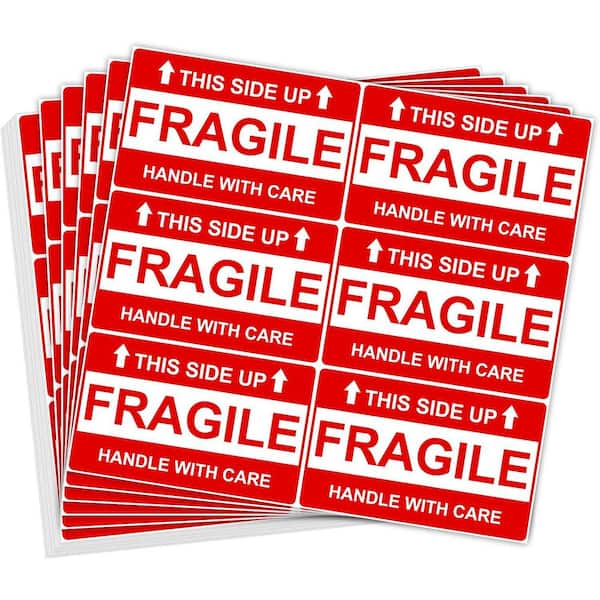 Fragile Sticker 1 Roll, 500 Labels] 2″ X 3″ s Handle With Care Warning ...