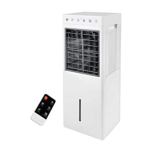 447 CFM 3-Speeds White Portable Air Conditioner for 200 sq.ft. with Remote Control and 2-Gallon Water Tank