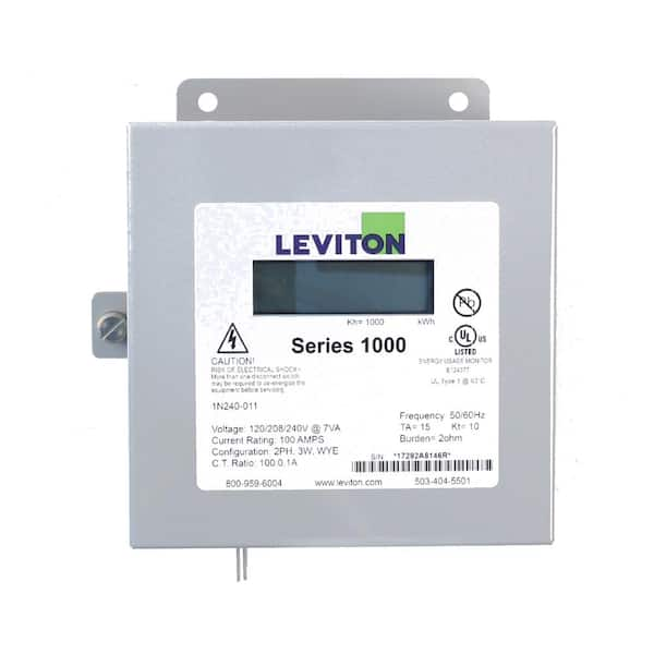 Leviton Single Phase Meter Kit Dual Element Meter 1 8 240 Volt 2ph 3 Watt Indoor Surface Mount Enclosure Gray 1n240 11 The Home Depot