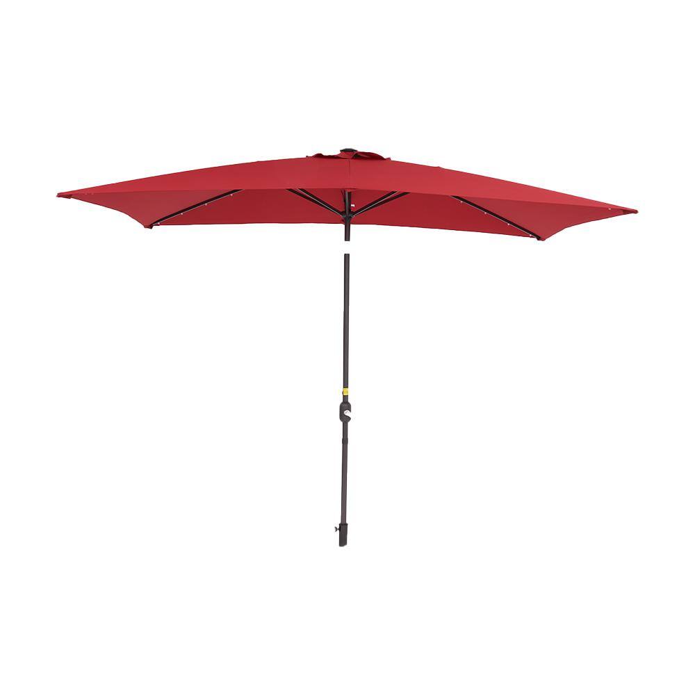 10 ft. x 6.5 ft. Outdoor Market Patio Umbrella Flip Umbrella with Crank and
