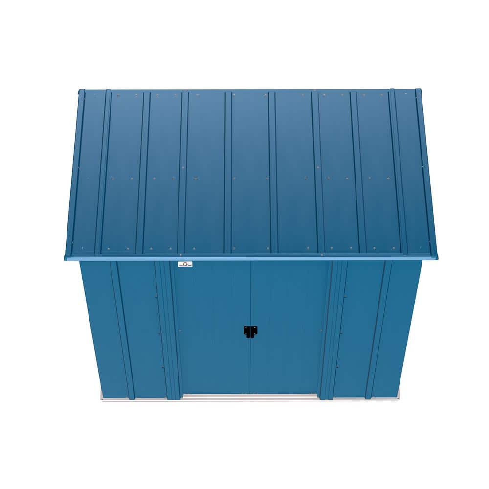6 ft. x 4 ft. Blue Grey Galvanized Steel Storage Shed