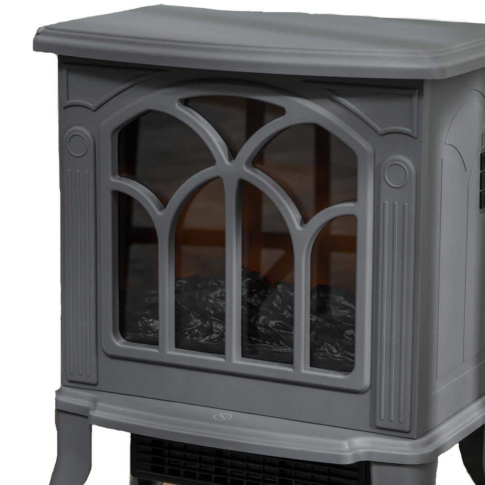 Siavonce 18 in. Electric Fireplace Stove, Freestanding Fireplace Heater