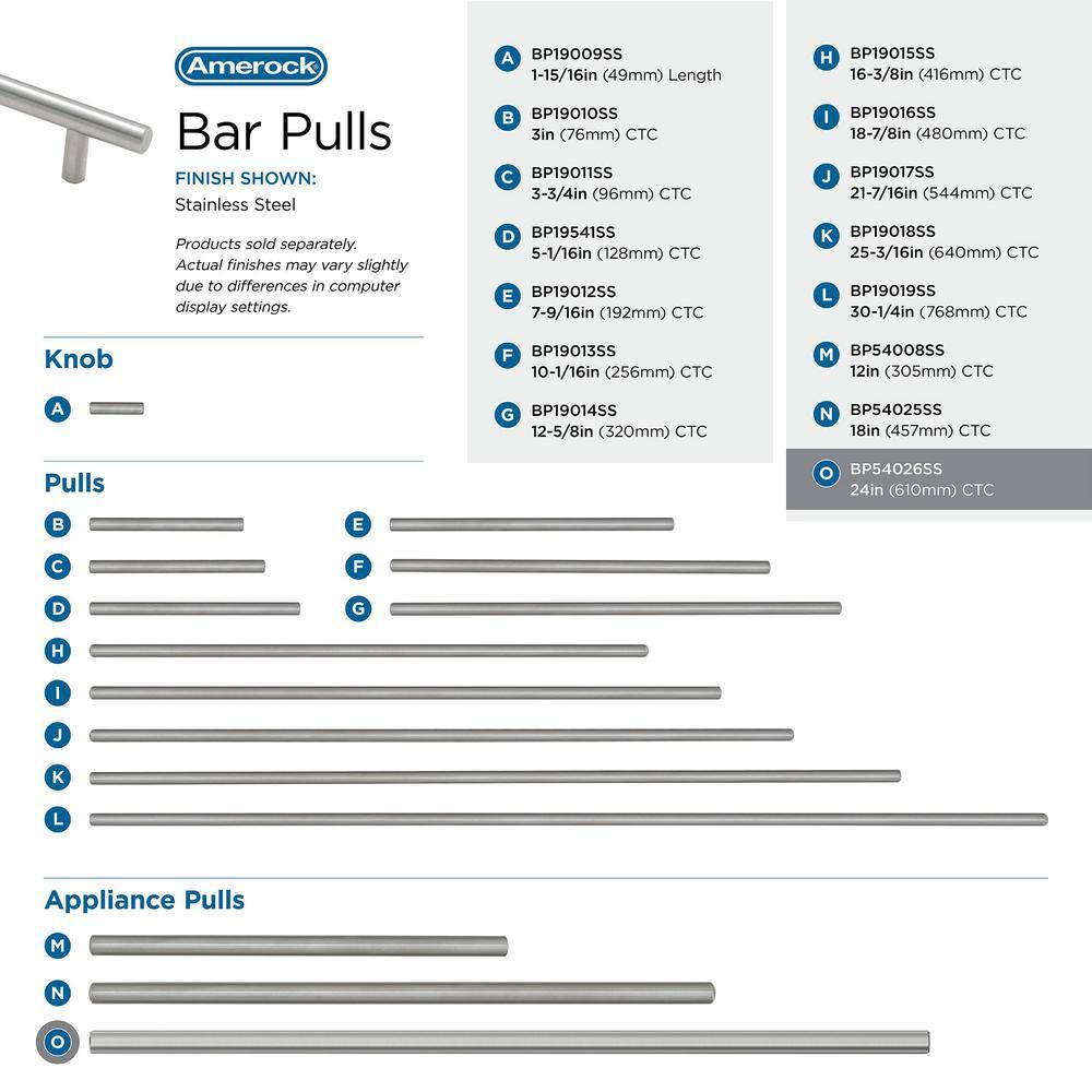 Stainless Steel 24-Inch Modern Bar Pull Handle