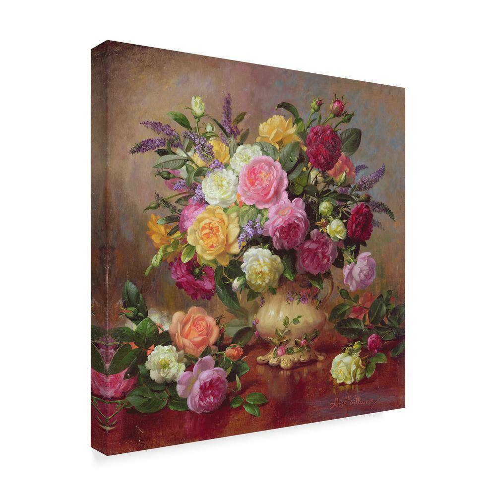 Multicolor Floral Canvas Print for Kids Nursery, 18" x 18"