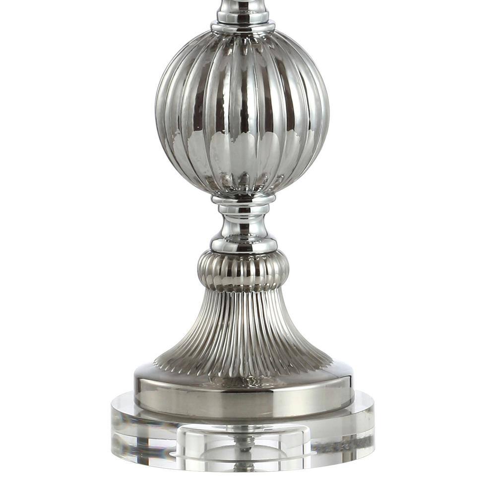 Vivienne 31" Silver Triple Sphere Table Lamp with Silk Shade